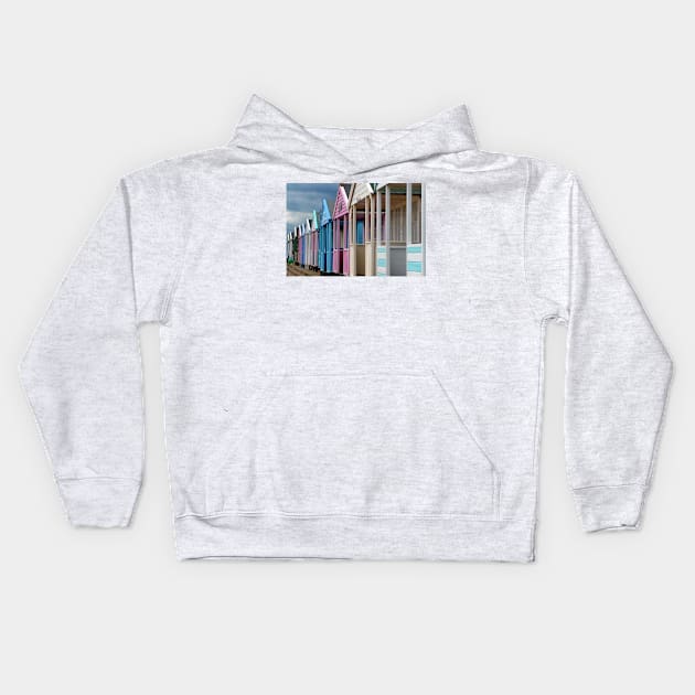 Southwold Beach Huts East Suffolk England UK Kids Hoodie by AndyEvansPhotos